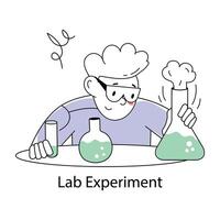 Trendy Lab Experiment vector