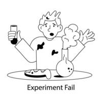 Trendy Experiment Fail vector