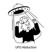 Trendy UFO Abduction vector