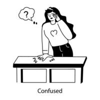 Trendy Confused Concepts vector