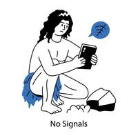 Trendy No Signals vector