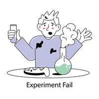 Trendy Experiment Fail vector