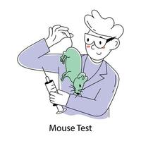 Trendy Mouse Test vector