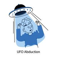 Trendy UFO Abduction vector