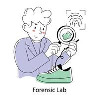 Trendy Forensic lab vector