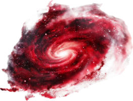 vívido vermelho espiral galáxia dentro espaço. png