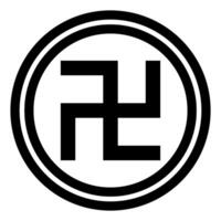 Swastika icon. Temple map symbol. vector