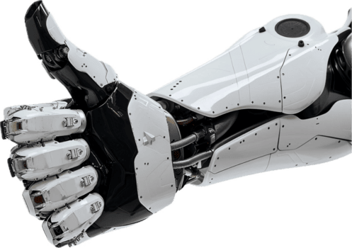 futurista robótico braço com avançado mecanismos. png