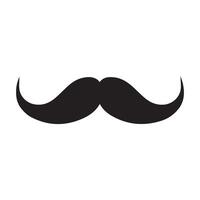 A mustache silhouette - mustache illustration in black and white vector