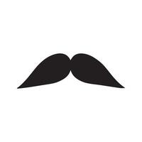 A mustache silhouette - mustache illustration in black and white vector