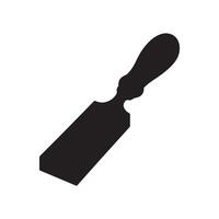 Mortise Chisel illustration in black and white vector