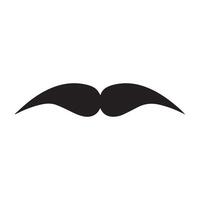 A mustache silhouette - mustache illustration in black and white vector