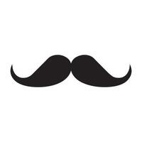 A mustache silhouette - mustache illustration in black and white vector