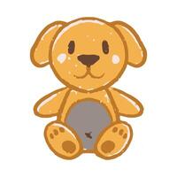 Hand drawn of colorful cute little dog vector