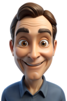 3d cartoon style of Depict a person with a raised eyebrow, half-smile, and an amused expression, capturing sarcasm. isolated on background png