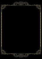 Vintage frame and set boundaries Golden photo frames for pictures border design vector