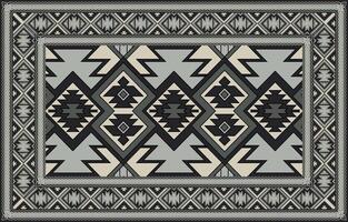Navajo rug, red mat with geometric shape for printing, Persian rug, triangle shaped Carpet vector