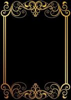 Vintage frame and set boundaries Golden photo frames for pictures border design vector