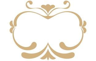 Golden vintage frame. Abstract frame. Graphic element. vector