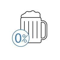 non alcoholic beer concept line icon. Simple element illustration. non alcoholic beer concept outline symbol design. vector