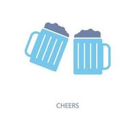 cheers concept line icon. Simple element illustration. cheers concept outline symbol design. vector