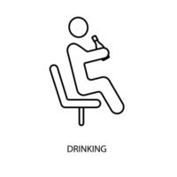 drinking concept line icon. Simple element illustration. drinking concept outline symbol design. vector