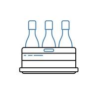 beer pack concept line icon. Simple element illustration. beer pack concept outline symbol design. vector