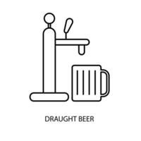 draught beer concept line icon. Simple element illustration. draught beer concept outline symbol design. vector
