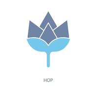 hop concept line icon. Simple element illustration. hop concept outline symbol design. vector