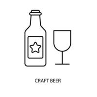 craft beer concept line icon. Simple element illustration. craft beer concept outline symbol design. vector