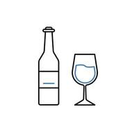 beer bottle concept line icon. Simple element illustration. beer bottle concept outline symbol design. vector