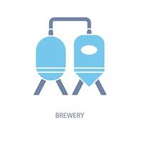 brewery concept line icon. Simple element illustration. brewery concept outline symbol design. vector