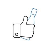 beer tasting concept line icon. Simple element illustration. beer tasting concept outline symbol design. vector