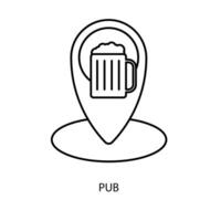 pub concept line icon. Simple element illustration. pub concept outline symbol design. vector