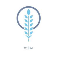 wheat concept line icon. Simple element illustration. wheat concept outline symbol design. vector