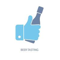 beer tasting concept line icon. Simple element illustration. beer tasting concept outline symbol design. vector