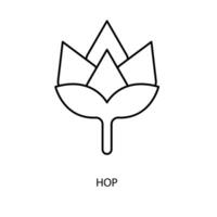 hop concept line icon. Simple element illustration. hop concept outline symbol design. vector