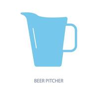 beer pitcher concept line icon. Simple element illustration. beer pitcher concept outline symbol design. vector