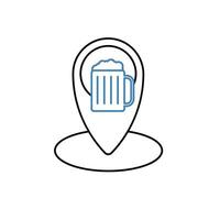 pub concept line icon. Simple element illustration. pub concept outline symbol design. vector