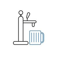 draught beer concept line icon. Simple element illustration. draught beer concept outline symbol design. vector