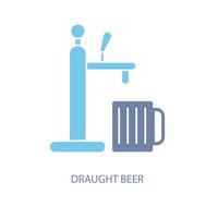 draught beer concept line icon. Simple element illustration. draught beer concept outline symbol design. vector