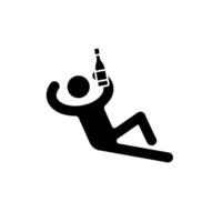 drunk concept line icon. Simple element illustration. drunk concept outline symbol design. vector