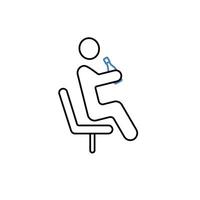 drinking concept line icon. Simple element illustration. drinking concept outline symbol design. vector