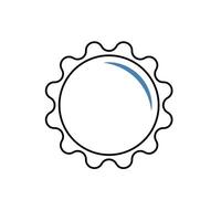beer cap concept line icon. Simple element illustration. beer cap concept outline symbol design. vector