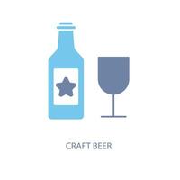 craft beer concept line icon. Simple element illustration. craft beer concept outline symbol design. vector