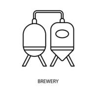 brewery concept line icon. Simple element illustration. brewery concept outline symbol design. vector