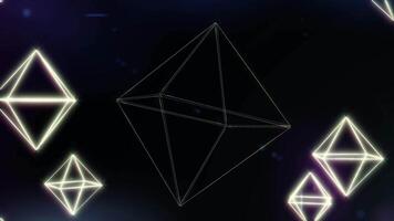 Abstract hologram polygon digital geometric plexus lines neon concept technology design. video