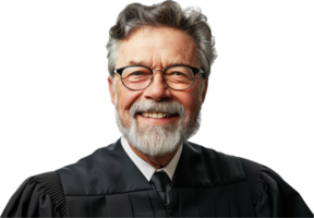 Smiling Male Judge in Judicial Robes. png