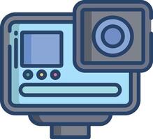 Action Camera linear color illustration vector