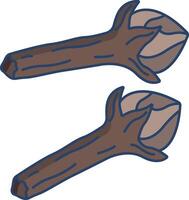 Clove linear color illustration vector